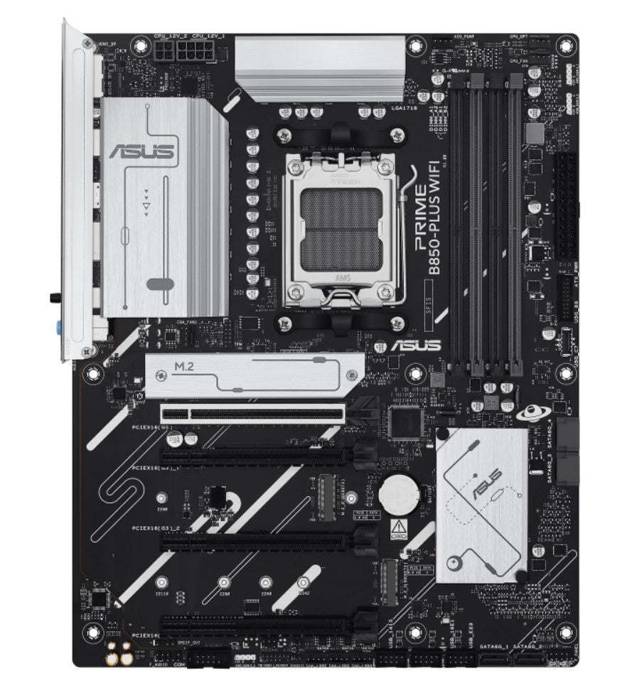 ASUS PRIME B850-PLUS WIFI-CSM ATX AMD AM5 Motherboard DDR5 256GB PCIe 5.0 4x SATA Wi-Fi
