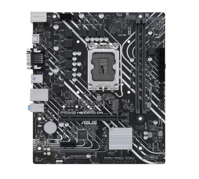 ASUS PRIME H610M-D D4-CSM Micro-ATX Intel H610 LGA1700 Motherboard — DDR4 64GB PCIe 4.0 M.2 HDMI SATA