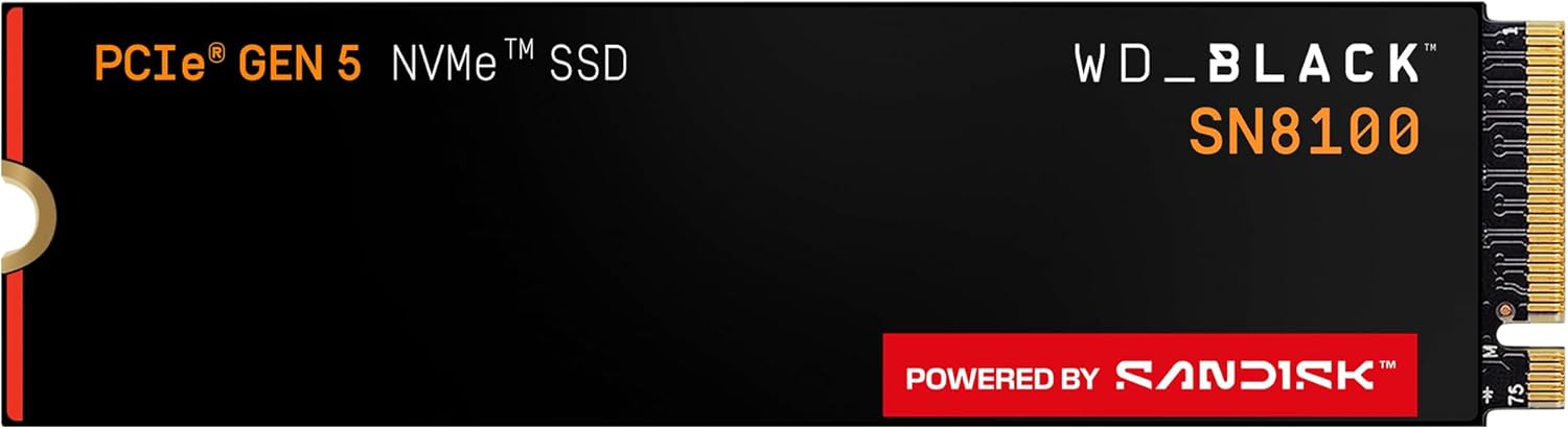 Western Digital WD Black SN8100 2TB M.2 NVMe SSD — 14900MB/s Read 11000MB/s Write 5YR