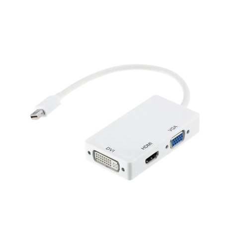 Astrotek 3 in1 Thunderbolt Mini DP DisplayPort to HDMI DVI VGA Hub Adapter Converter Cable for MacBook Air Mac Mini Microsoft Surface Pro 3/4/5