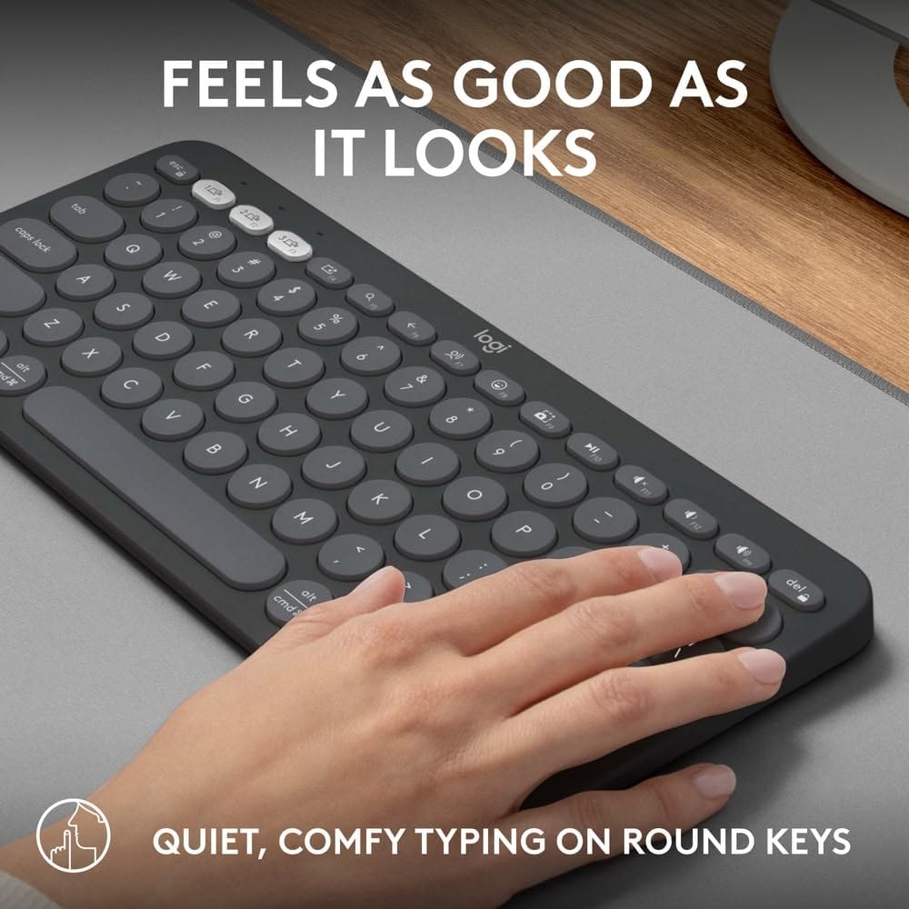 Logitech Pebble Keys 2 K380S Slim Bluetooth Wireless Keyboard - Graphite