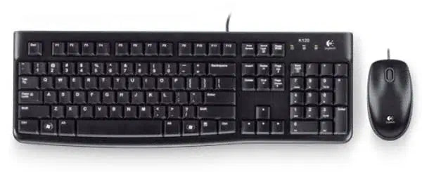 Logitech MK120 Wired Keyboard & Mouse Combo, Desktop MK120, Black, USB