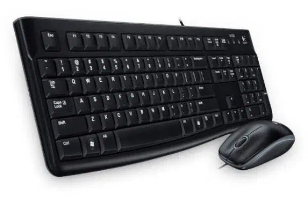 Logitech MK120 Wired Keyboard & Mouse Combo, Desktop MK120, Black, USB