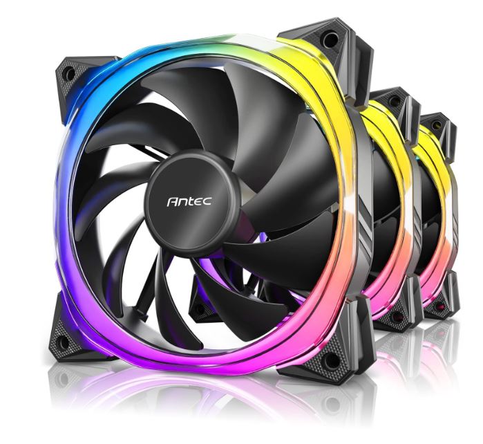 Antec Fusion 3-Pack 120mm ARGB PWM HB Fans with ARGB
