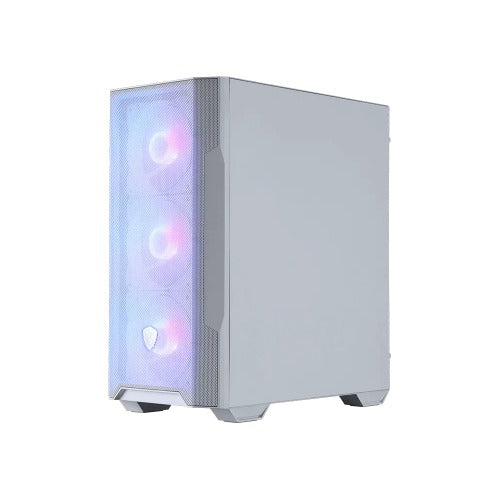 MSI MAG FORGE M100R White Micro-ATX Case USB 3.2 Audio 4x PCI-E Slots 2x 2.5" 2x 3.5" Bays