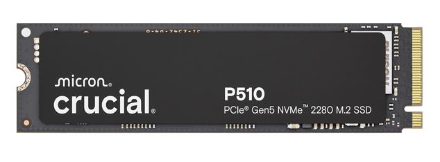 Crucial P510 2TB M.2 2280 PCIe Gen5 NVMe SSD — 10000MB/s Read 8700MB/s Write 5YR