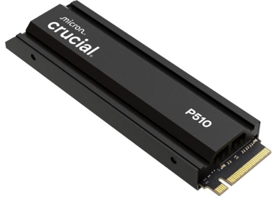 Crucial P510 2TB M.2 2280 PCIe Gen5 NVMe SSD with Heatsink — 10000MB/s Read 8700MB/s Write 5YR