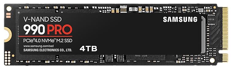 Samsung 990 Pro 4TB PCIe Gen4 NVMe M.2 SSD with Heatsink