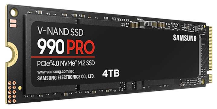 Samsung 990 Pro 4TB PCIe Gen4 NVMe M.2 SSD with Heatsink