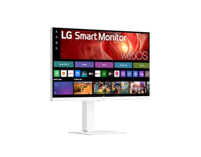 LG 27" 4K UHD IPS Smart Monitor webOS USB-C 65W AirPlay 2 Bluetooth DCI-P3 90% Magic Remote Stand