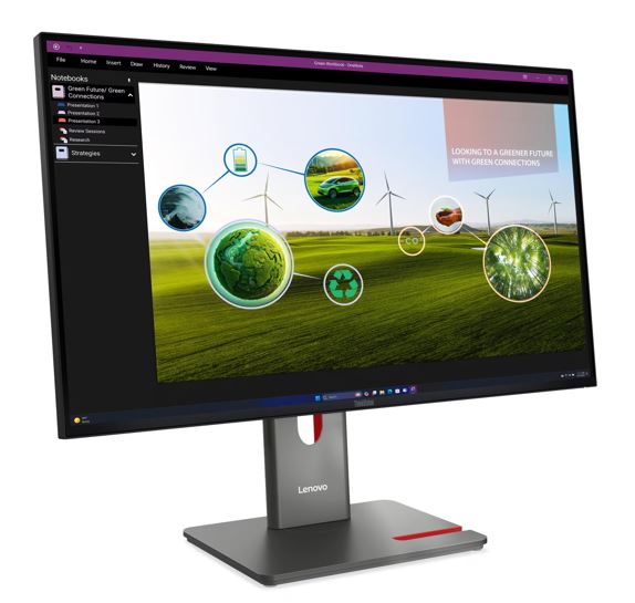 Lenovo ThinkVision P27Q-40 27" QHD 120Hz IPS Monitor 2560x1440 Height Adjust HDMI DP USB Hub VESA 3YR