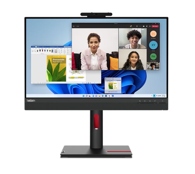 Lenovo ThinkCentre Tiny-in-One 23.8" FHD Touch 60Hz IPS Monitor 1920x1080 Height Adjust Webcam Mic HDMI DP USB 3.2