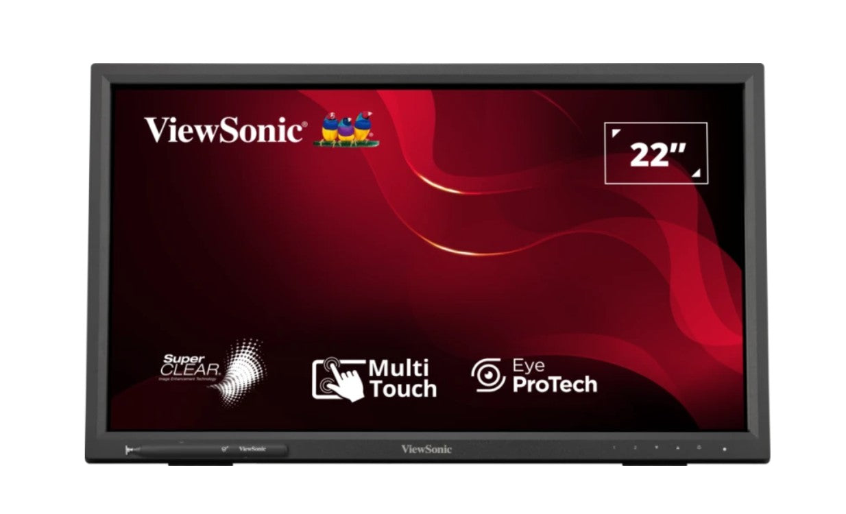 ViewSonic TD2223-2 22" IR 10-Point Touch Monitor Finger Stylus Glove Compatible Magnetic Pen Holder