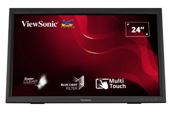 ViewSonic TD2423 24" IR 10-Point Touch Monitor 40° Tilt 7H Hardness Magnetic Pen Holder VESA 100 Glove Multi-OS