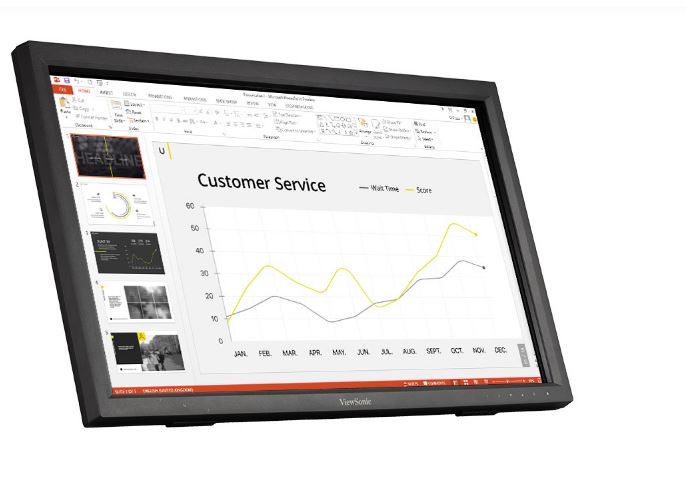 ViewSonic TD2423 24" IR 10-Point Touch Monitor 40° Tilt 7H Hardness Magnetic Pen Holder VESA 100 Glove Multi-OS
