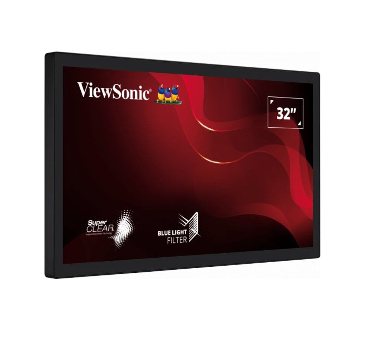 ViewSonic TD3207 32" FHD 10-Point PCAP Open Frame Touch Monitor 24/7 HDMI DP RS232 Kiosk IP54 Front
