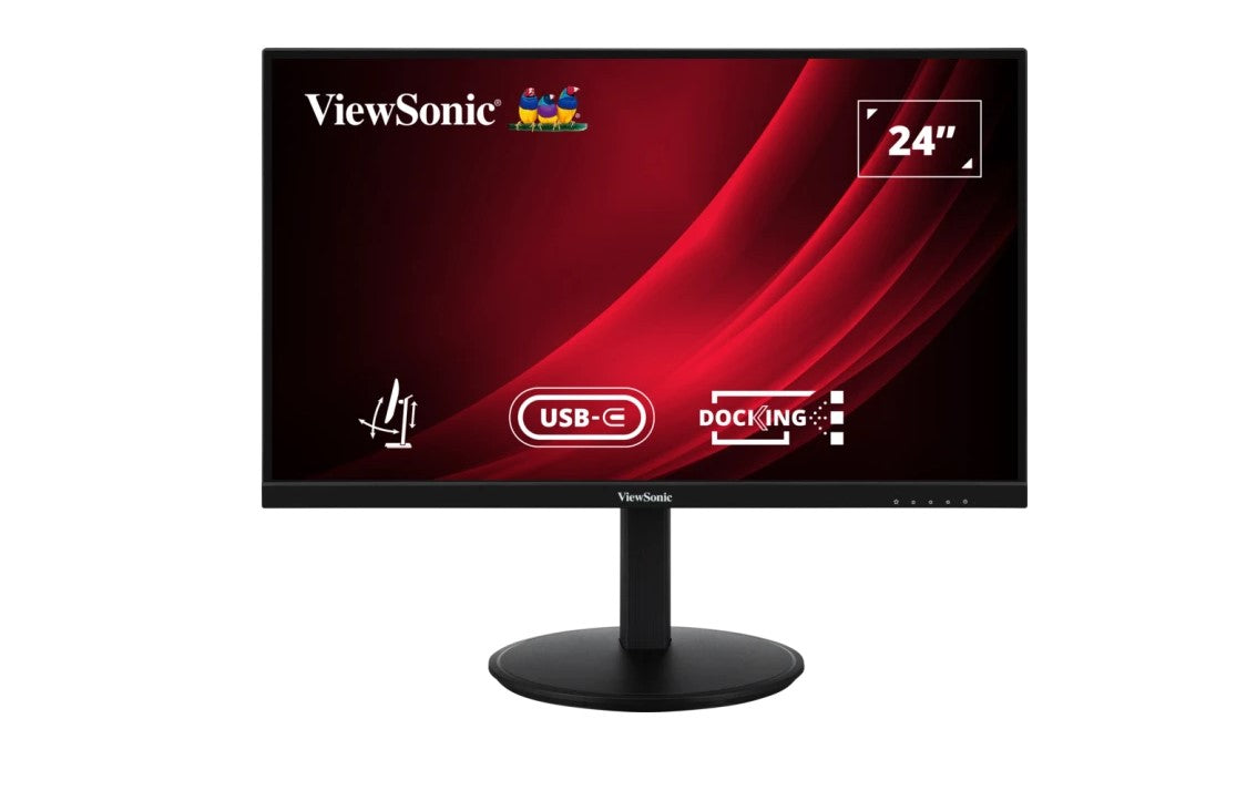ViewSonic VG2409U-2 24" FHD 100Hz IPS Docking Monitor USB-C 65W USB 3.2 Hub HDMI DP Height Adjust Swivel Pivot