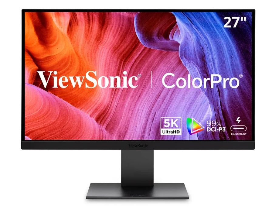 ViewSonic VP2788-5K 27" 5K 218PPI ColorPro Monitor Thunderbolt 4 USB-C 100W 99% DCI-P3 Delta E<2 Mac PC