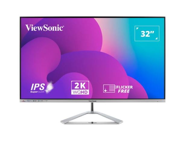 ViewSonic VX3276-2K-MHD-2 32" QHD 2560x1440 IPS Ultra Thin Business Monitor Low Energy 36W HDMI DP