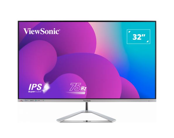 ViewSonic VX3276-MHD-3 32" FHD IPS Ultra Thin Office Monitor HDMI DP VGA Speakers Low Energy VESA