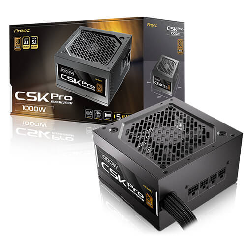 Antec CSK1000 PRO 1000W Semi-Modular ATX 3.1 PCIe 5.1 Japanese Capacitors for RTX 5090 RX 9070