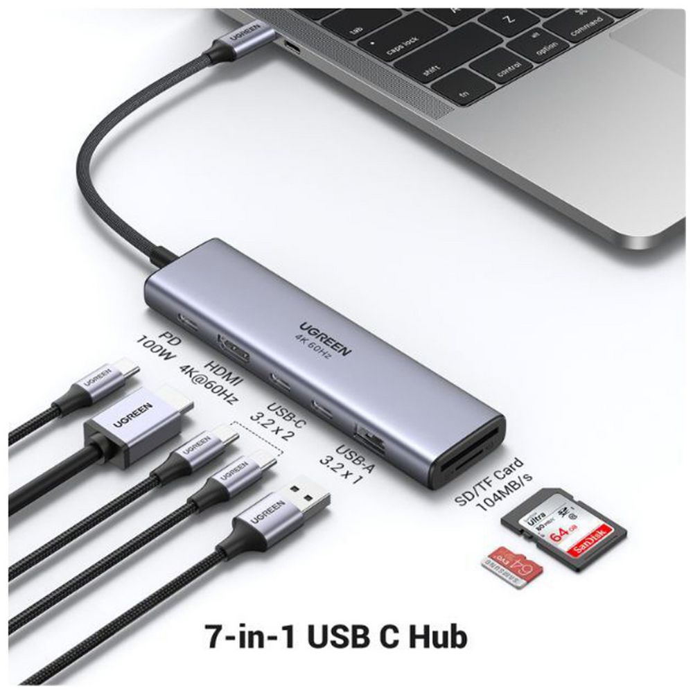 Ugreen 7-in-1 USB-C Hub with 4K HDMI and 100W PD