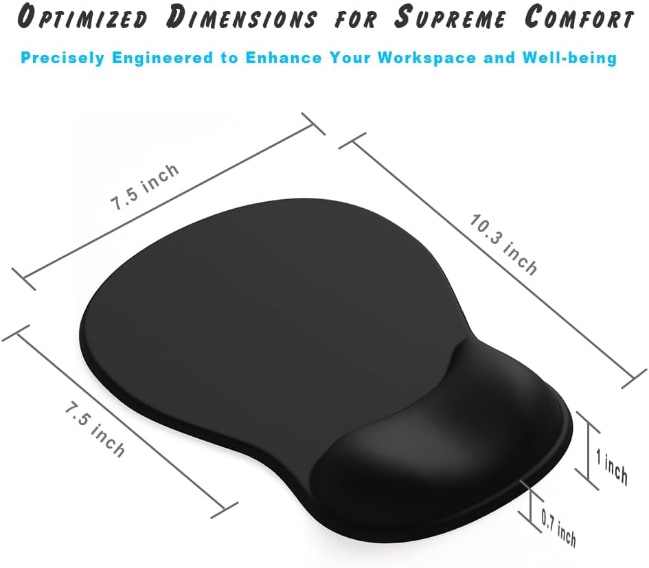 Gel Wrist Rest Mouse Pad - Ergonomic Office Mouse Pad with Wrist Support - Non-Slip, Design Desktop Accessory Pad for Home & Game Decoration (02Pink Serenity)