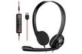 Dual-Edge USB-C Wired Headset with Clear Mic Lightweight Office Headset for PC/Mac