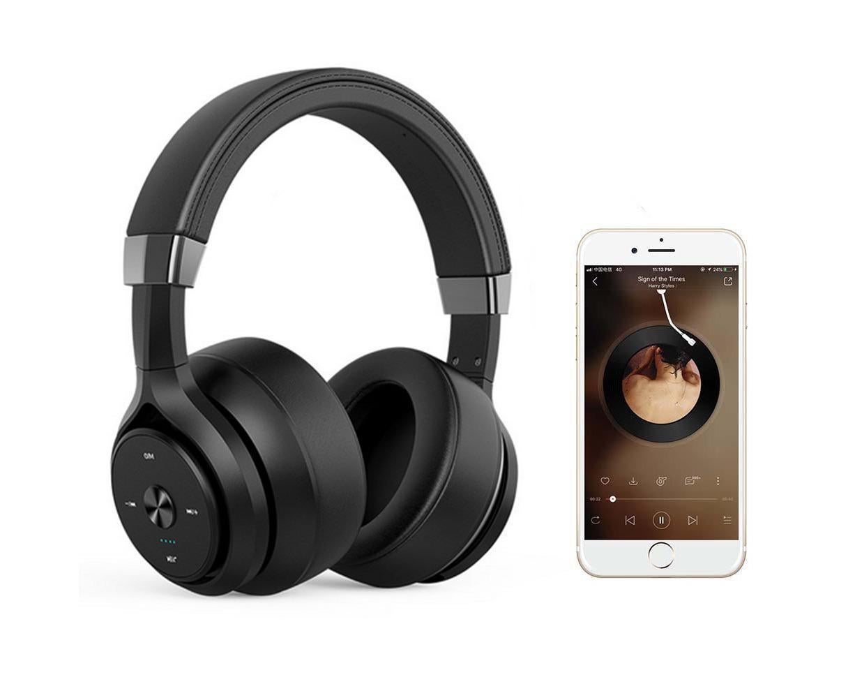 Active Noise Cancelling Bluetooth Headphones Over Ear with Microphone