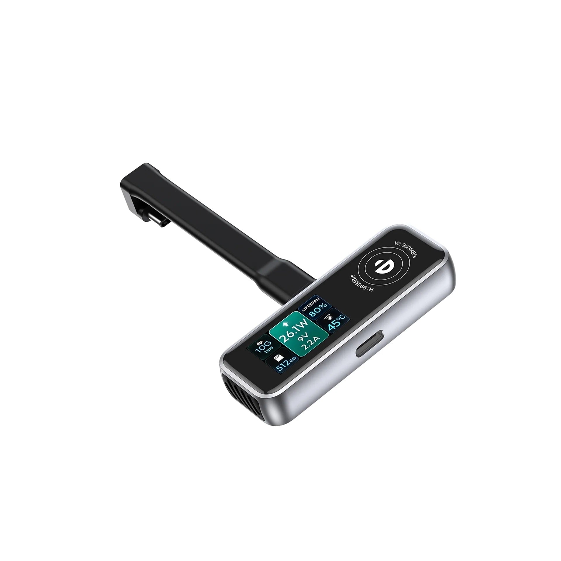 CHOETECH MSE023 Mobile Phone 512GB Portable SSD 10Gbps, Cooling Fan, for Phone Use