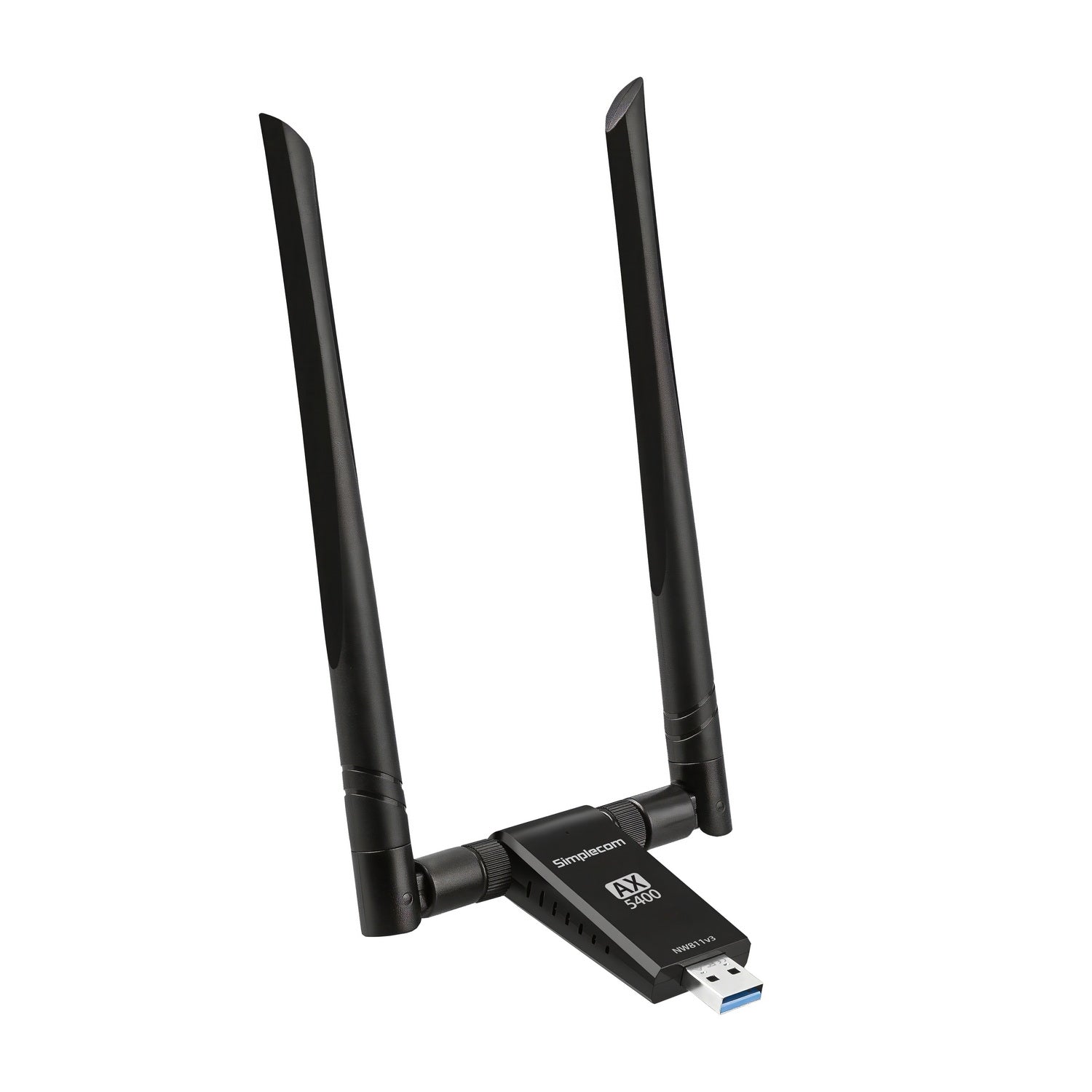 Simplecom NW811v3 AX5400 Tri-Band Wi-Fi 6E USB Adapter with 2x 5dBi Antennas
