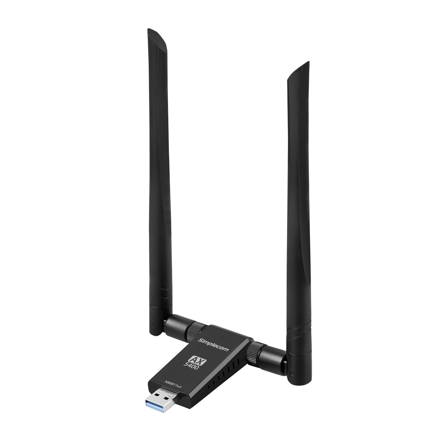 Simplecom NW811v3 AX5400 Tri-Band Wi-Fi 6E USB Adapter with 2x 5dBi Antennas