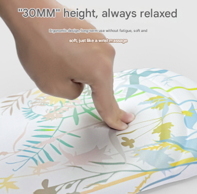 Black Ergonomic Mouse Pad with 3D Silicone Gel Wrist Rest - Stylish Comfort & Support for Office & Home