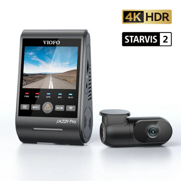 Viofo A229 Pro 4K Front and Rear Dash Cam with Sony STARVIS 2