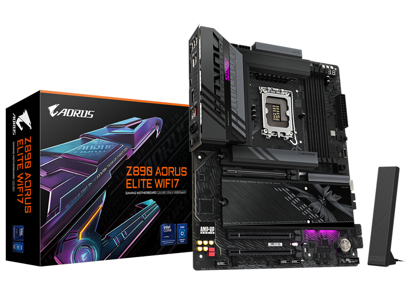 Gigabyte Z890 AORUS ELITE WIFI7 P ATX Intel Z890 LGA1851 Motherboard — DDR5 Wi-Fi 7 4xM.2 USB-C PCIe 5.0