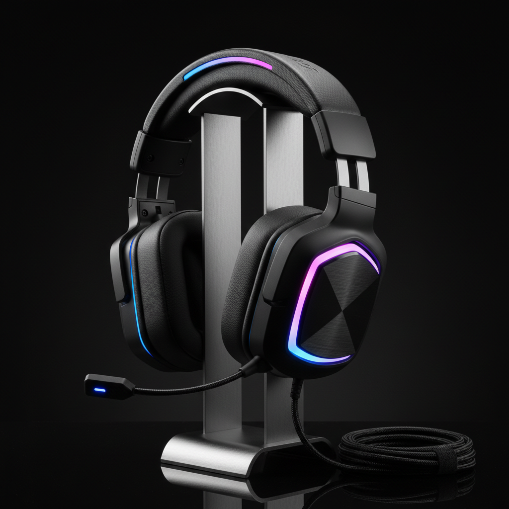 Headset with microphone for office and gaming